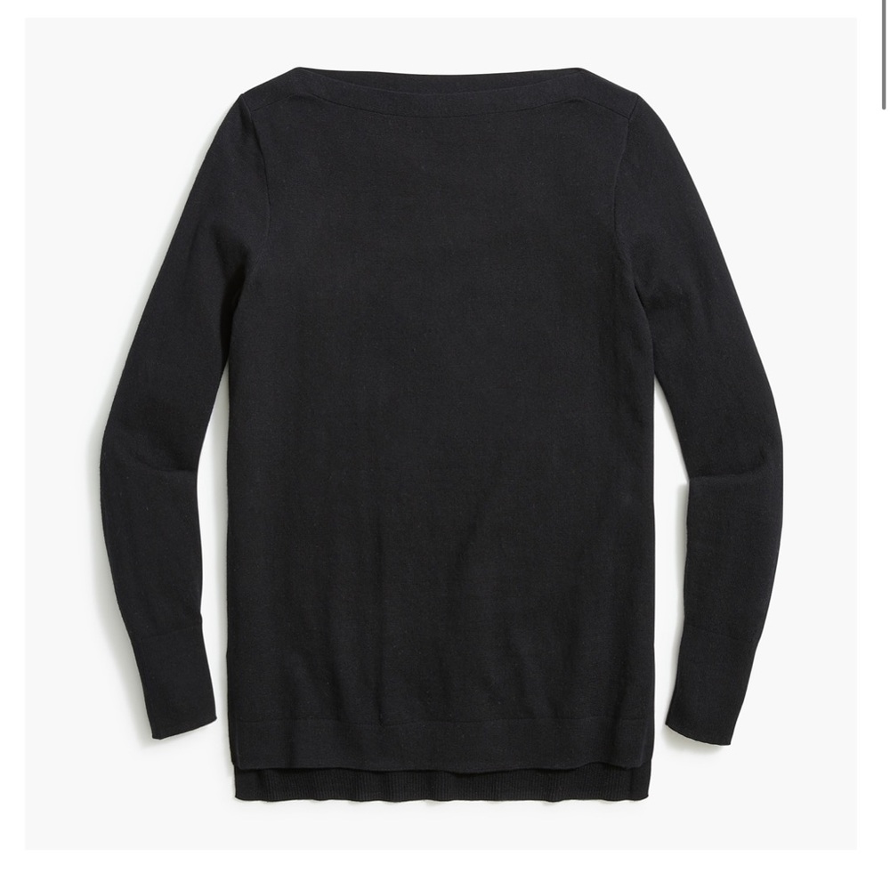 J. Crew Factory Cotton Boatneck tunic sweater BC544